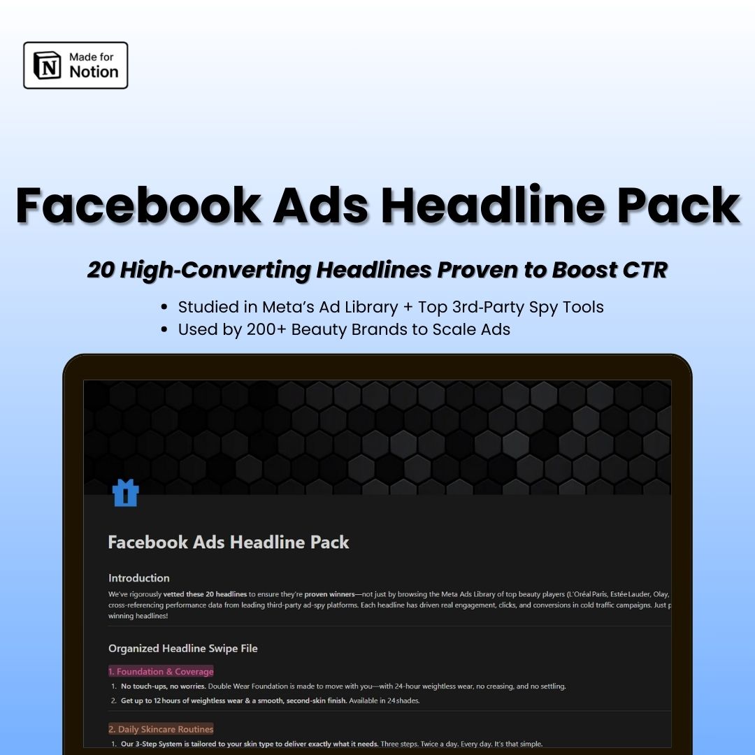 Facebook Ads Headline Pack